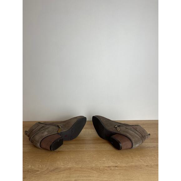 Blondo Waterproof Suede Ankle Boots Size 8M Dark Taupe Insulated Winter Booties - Picture 9 of 11